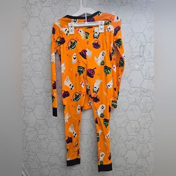 New Ghost Glow-in-the-Dark Unisex Big Kid Halloween Pajama Set Hyde & EEk, Sz 12 - Picture 7 of 10